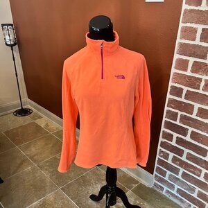 North Face Orange Fleece Pullover